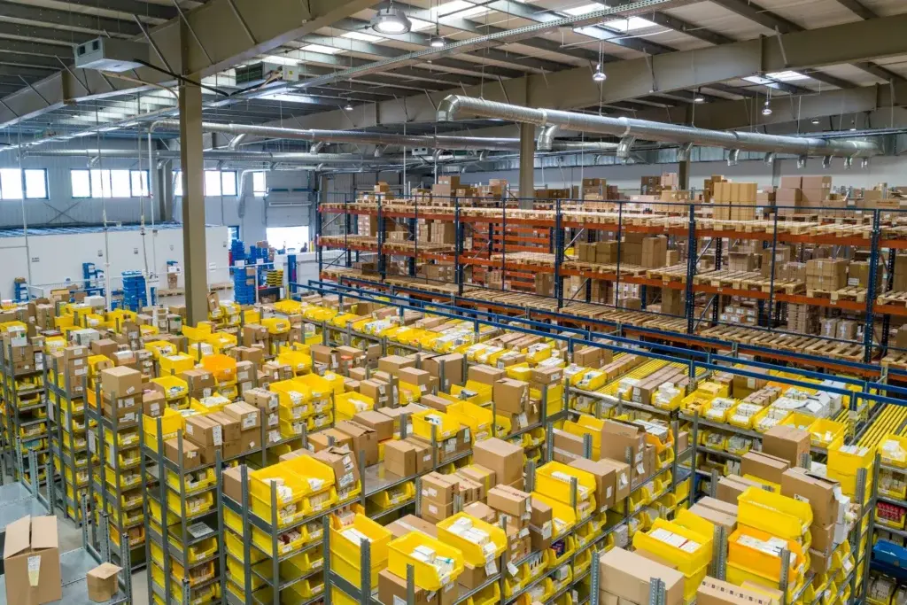 picture showing a warehouse full of boxes